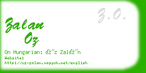 zalan oz business card